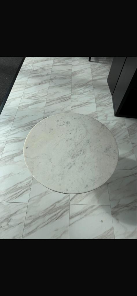 3x marmer design bijzettafel light & living rickerd,wit/goud, Huis en Inrichting, Minder dan 55 cm, Gebruikt, Metaal of Aluminium