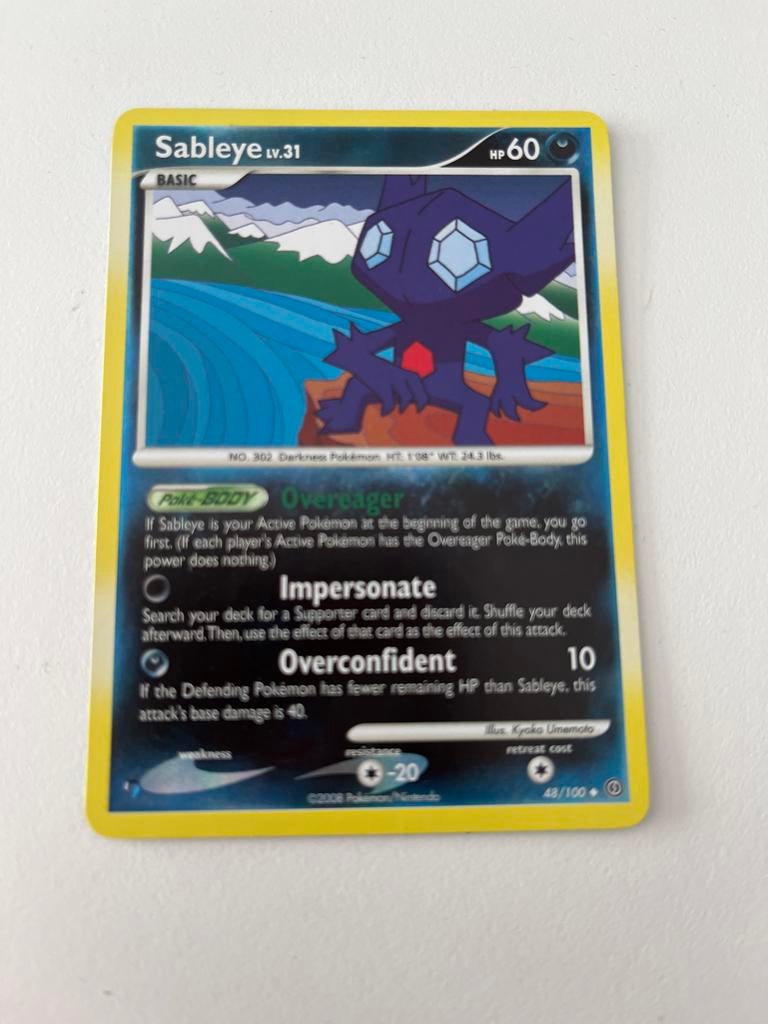 Pokémon Kaart Sableye LV.31 - Basic HP 60, Ophalen of Verzenden, Zo goed als nieuw, Losse kaart