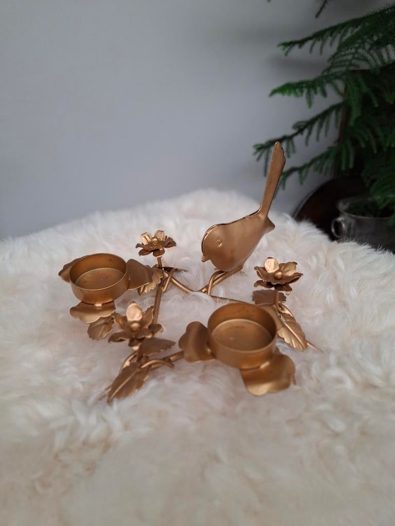 Mooie vogel kandelaar, Huis en Inrichting, Ophalen of Verzenden, Zo goed als nieuw, Metaal, Minder dan 25 cm