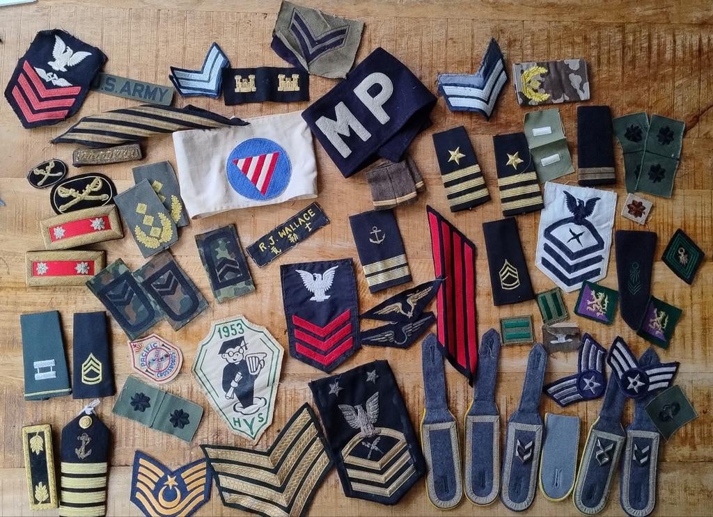 Voornamelijk Amerikaanse rang emblemen, Ophalen of Verzenden, Landmacht, Amerika