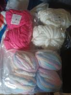 8x Chunky wol - Roze, Wit en Meerkleurig garen, Ophalen of Verzenden, Nieuw, Breien of Haken, Wol of Garen