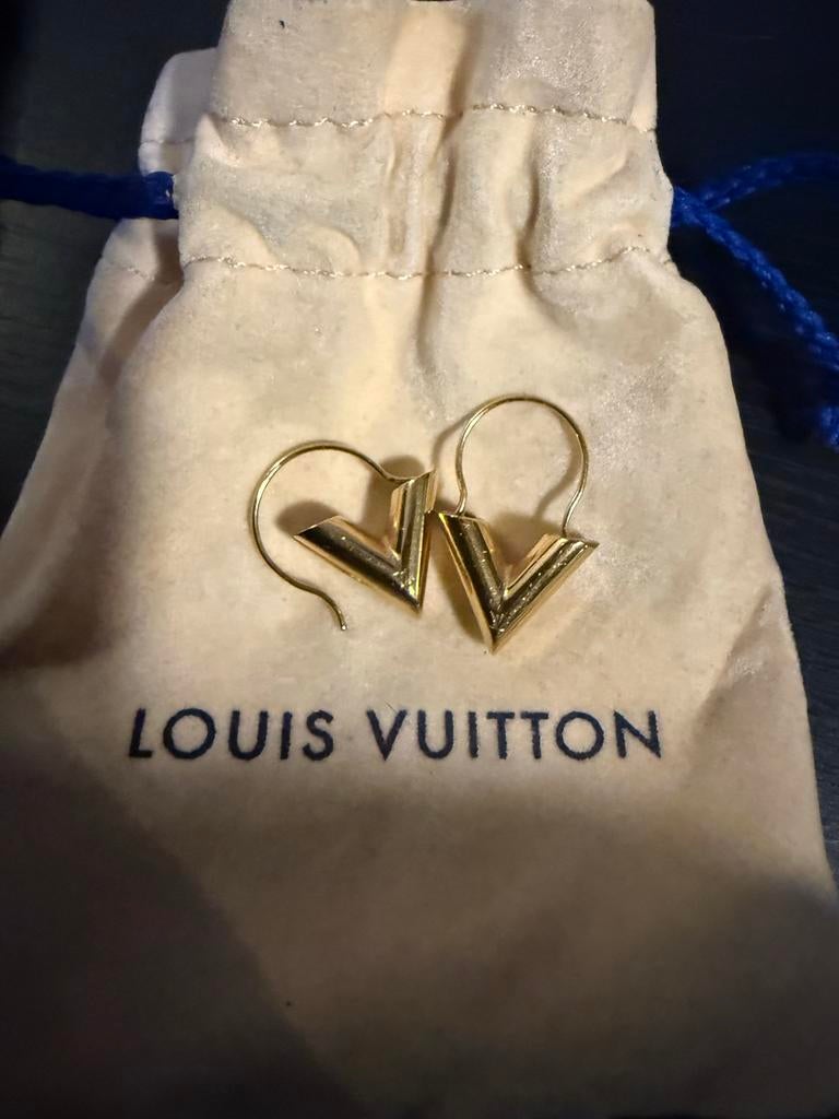 Louis Vuitton oorbellen goud, Overige materialen, Ophalen of Verzenden, Goud, Hangers