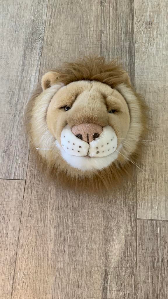 Bibib leeuwenkopknuffel voor aan de wand, Ophalen of Verzenden, Gebruikt, Overige typen