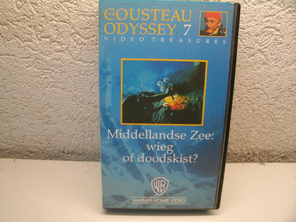 vhs 108 cousteau odyssey middellandse zee wieg of doodskist, Alle leeftijden, Ophalen of Verzenden, Zo goed als nieuw