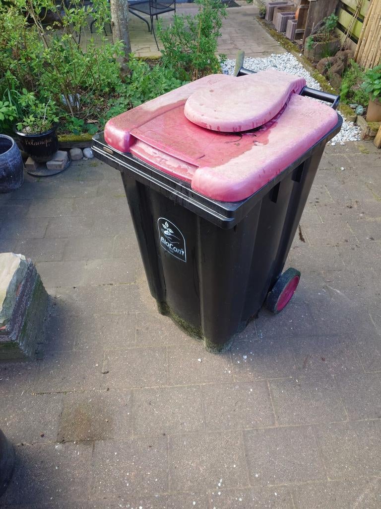 Biocom Kliko - Gebruikte GFT-container met wielen gratis, Huis en Inrichting, Ophalen, Kunststof, Gebruikt, 40 liter of meer