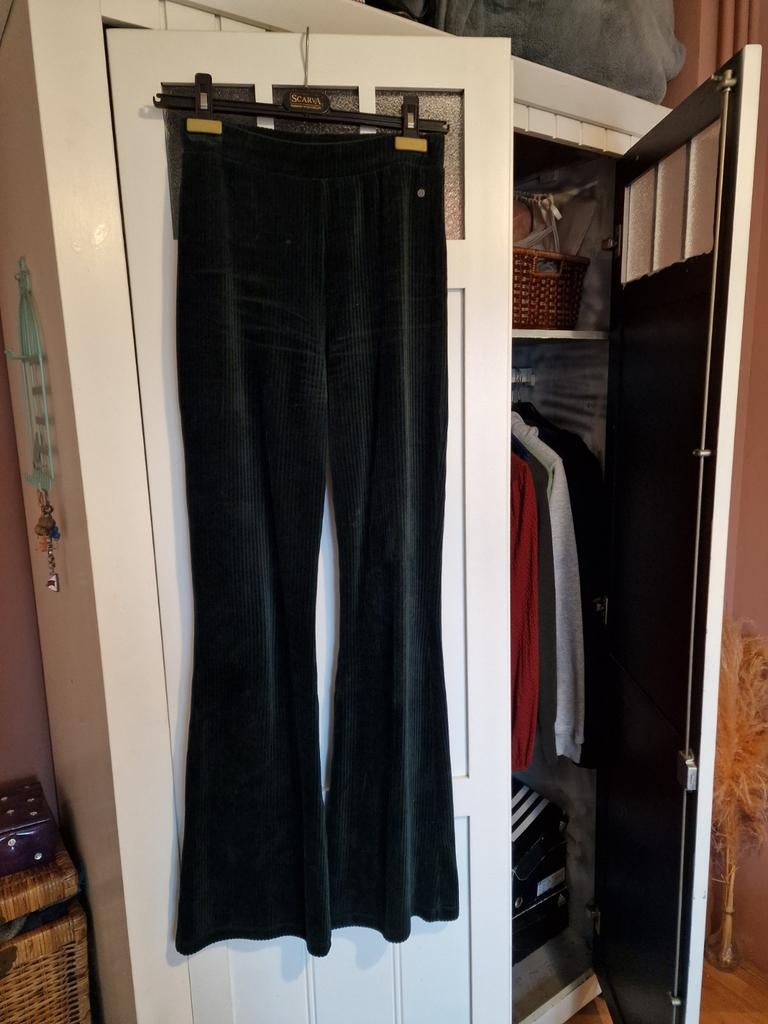 Donkergroene ribbroek van America Today XS/32, Ophalen of Verzenden