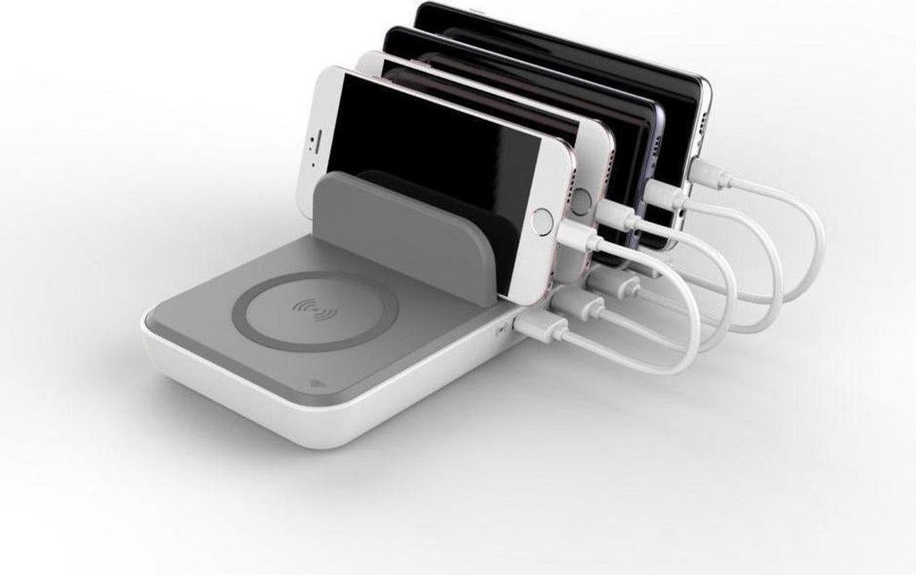 Dymond Family oplader FC-05 voor 5 telefoons - ZGAN, Telecommunicatie, Mobiele telefoons | Telefoon-opladers, Ophalen of Verzenden