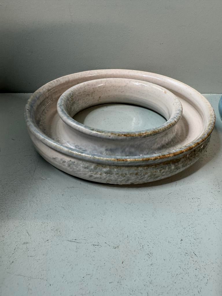 Set van 2 prachtige keramieken bloemenringen, Ophalen of Verzenden