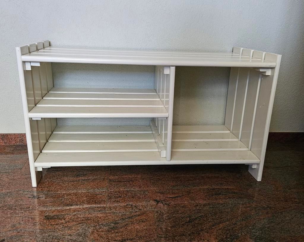 Gangkast Schoenenkast wit houten kastje brocant, Ophalen