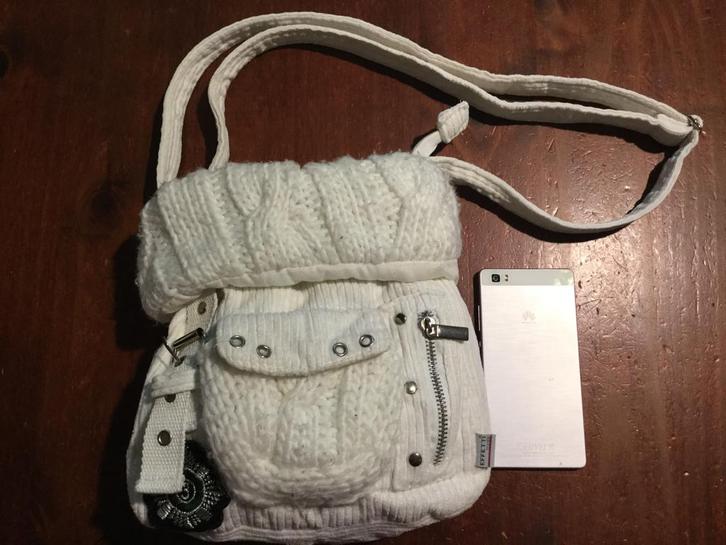 Tas Schoudertas EFFETTI, Sieraden, Tassen en Uiterlijk, Tassen | Schoudertassen, Gebruikt, Overige merken, Wit, Ophalen of Verzenden