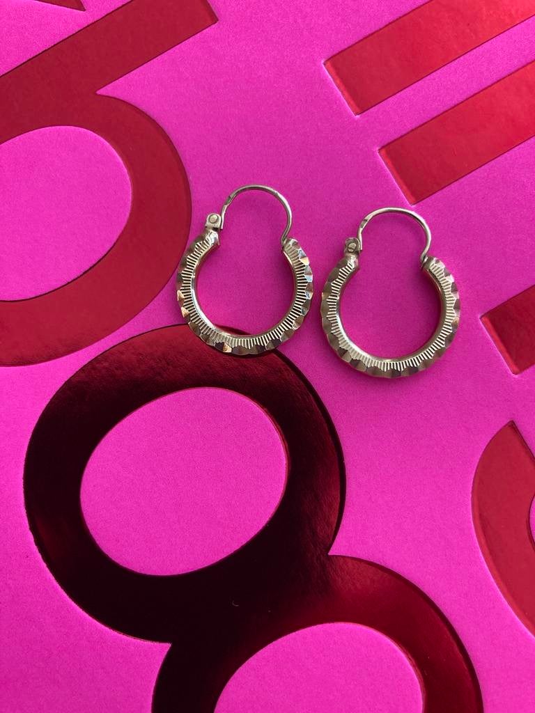 ✨🦢Gouden creolen 14 karaat gypsy hoops, Ophalen of Verzenden, Goud, Hangers