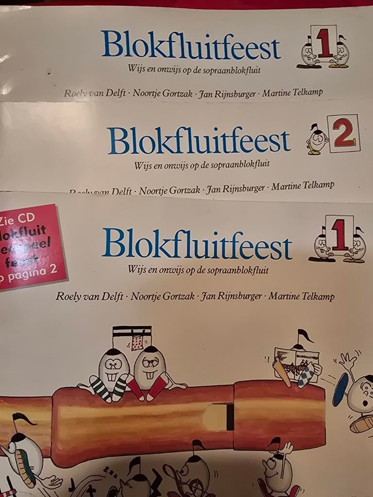 Blokfluitfeest 1 & 2 - Sopraanblokfluit lesboeken, Gebruikt, Overige genres, Les of Cursus, Ophalen of Verzenden
