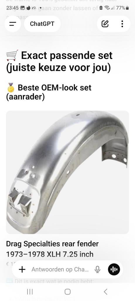 Gevraagd achterspatbord en Fender struts, Motoren, Ophalen of Verzenden, Nieuw