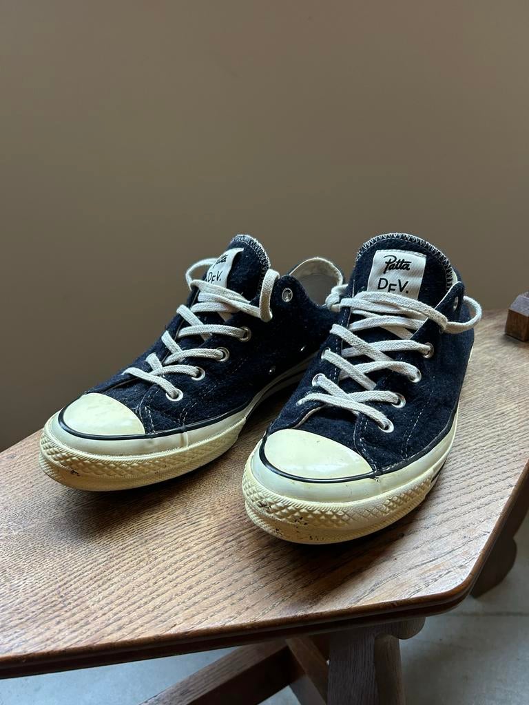 Converse x Patta x Deviation Chuck Taylor All Star 70 Ox, Ophalen of Verzenden, Gedragen, Zwart, Sneakers of Gympen