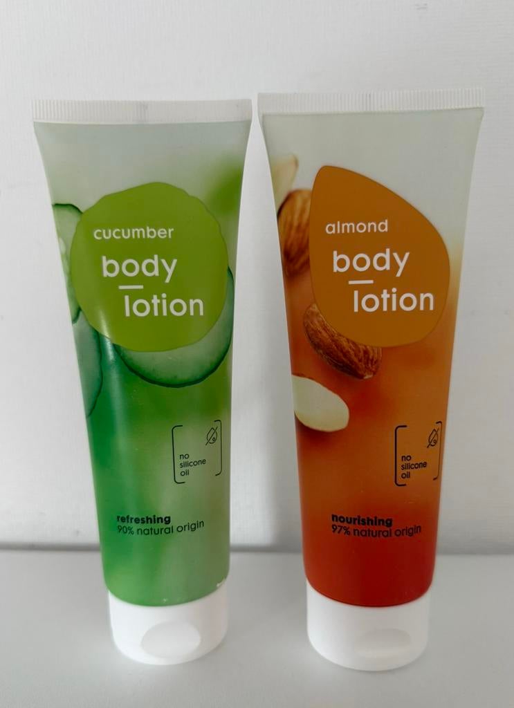 2 tubes bodylotion, Ophalen, Zo goed als nieuw, Bodylotion, Crème of Olie