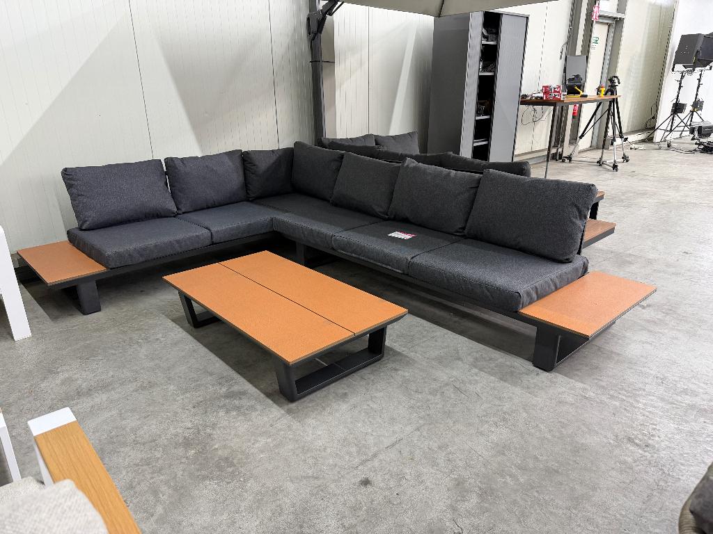 Nevada hoek loungeset | aluminium + polywood | 305x228cm, Ophalen, 6 zitplaatsen, Bank, Aluminium