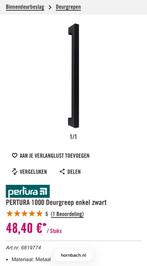 2x Zwarte metalen deurgreep - Hornbach Pertura 1000, Ophalen of Verzenden, Nieuw, IJzer, Overige typen