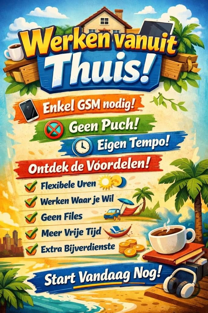 Thuiswerk - extra geld verdienen met leuke bijverdienste, Vacatures, Vacatures | Thuiswerk, Variabele uren, Overige niveaus, Starter