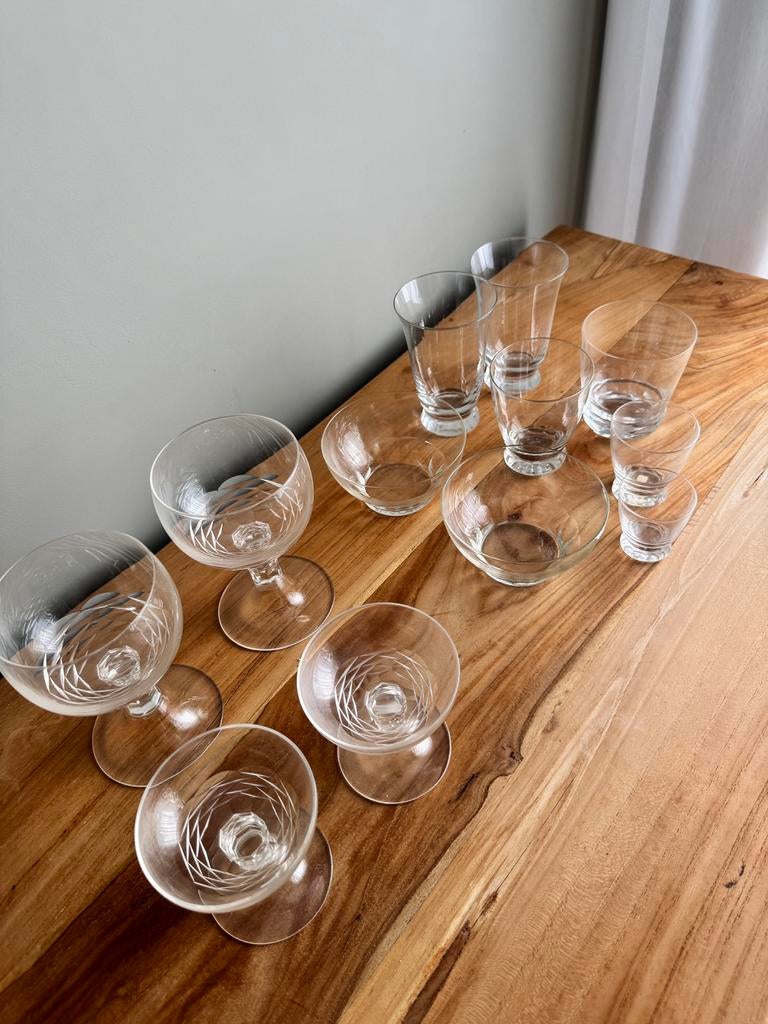 Verzameling Maastricht kristal servies antiek, Antiek en Kunst, Antiek | Glas en Kristal, Ophalen of Verzenden