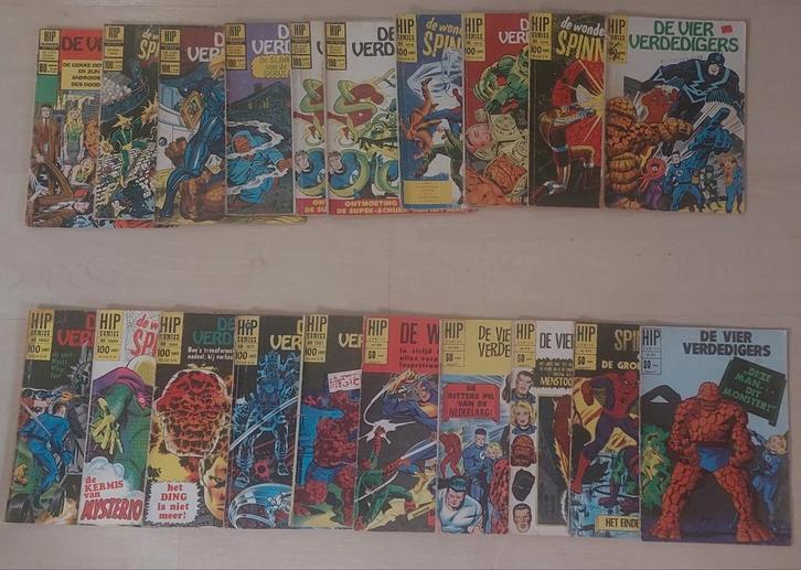 Hip Comics , : 14x Vier Verd. ; 5x Spinneman;1x De Wrekers, Boeken, Strips | Comics, Gelezen, Meerdere comics, Europa, Ophalen of Verzenden