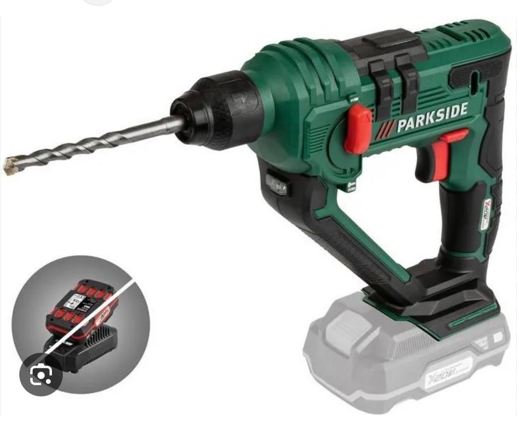 Parkside Accu Boorhamer 20 V, Doe-het-zelf en Verbouw, Gereedschap | Boormachines, Ophalen, Boor- en/of Breekhamer, Zo goed als nieuw