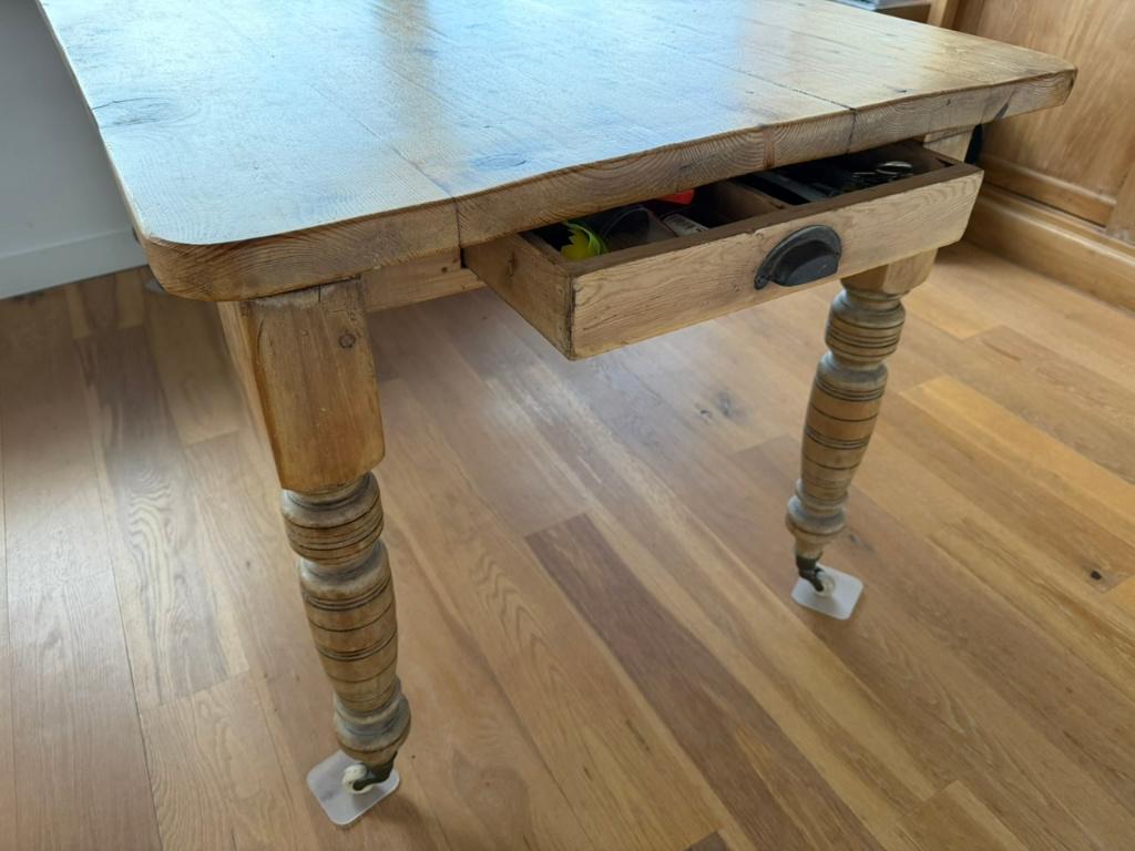 eettafel oud grenen rechthoekig, Huis en Inrichting, Tafels | Eettafels, Ophalen, Gebruikt, Brocante antiek doorleefd, 50 tot 100 cm
