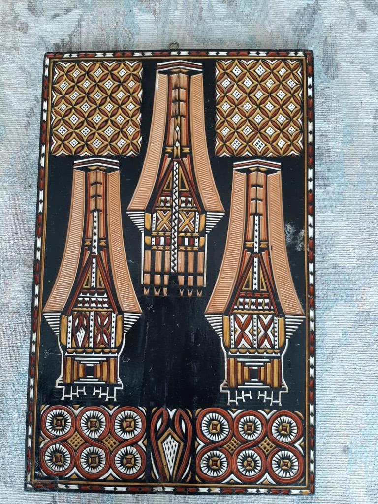 Schilderij Indonesie, Antiek en Kunst, Kunst | Schilderijen | Klassiek, Ophalen of Verzenden