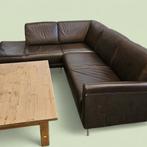 Comfortabele bruine leren hoekbank - Gebruikt, Ophalen, 250 tot 300 cm, Gebruikt, 100 tot 125 cm