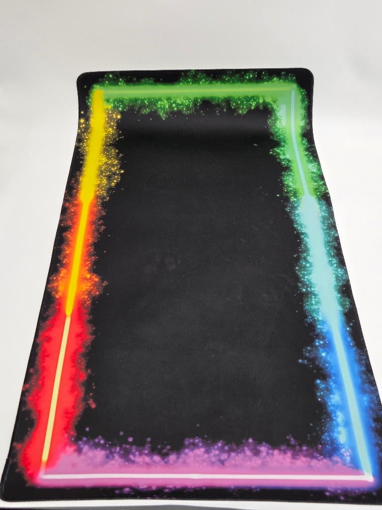 Gaming muismat / bureau mat RGB neon design groot formaat, Ophalen of Verzenden, Gaming muismat, Nieuw