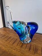 Murano Art Glas Olifant Blauw, Ophalen of Verzenden