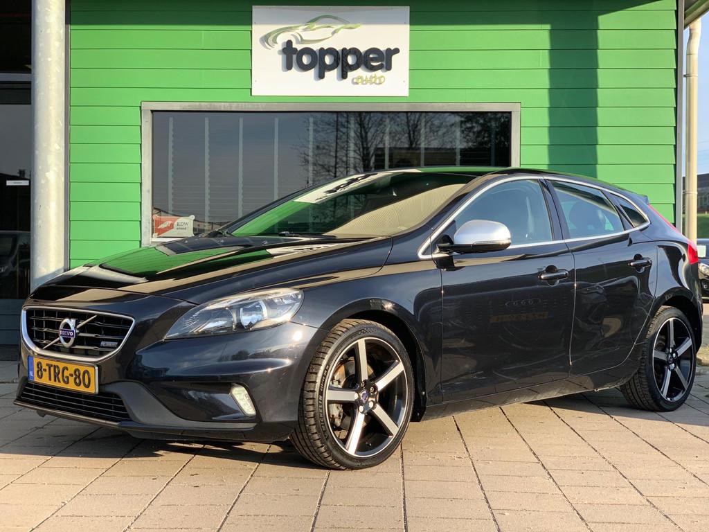 Volvo V40 1.6 T4 R-Design | Cruise Control | Navigatie | LED, Voorwielaandrijving, Gebruikt, 4 cilinders, Zwart