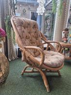 Vintage rotan manou fauteuil met kussens, Huis en Inrichting, Stoelen, Ophalen, Gebruikt, Overige kleuren, Vintage, Retro, Bohemian