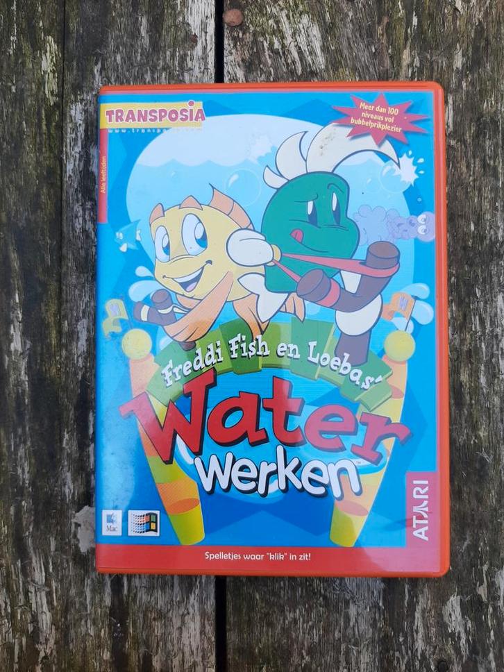 Freddi fish en loebas water werken pc game computer spel, Spelcomputers en Games, Games | Pc, Gebruikt, Avontuur en Actie, 1 speler