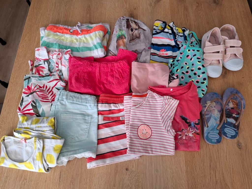 Zomerkledingpakket meisje maat 110-116, Ophalen of Verzenden, Gebruikt, Maat 110