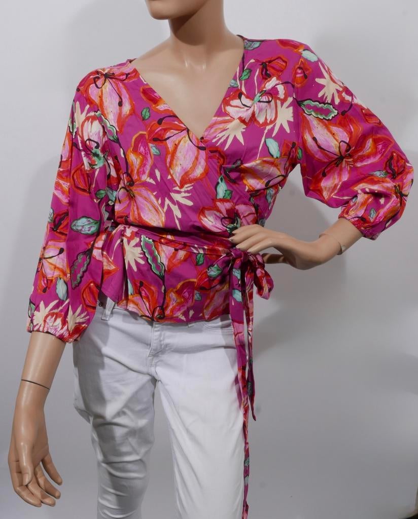 POM AMSTERDAM wikkelblouse maat 44 Nieuw, Ophalen of Verzenden, Zo goed als nieuw, Maat 42/44 (L), Roze