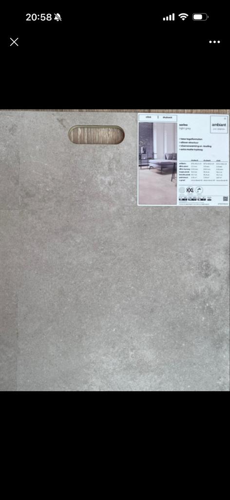 Ambiant light grey design pvc vt wonen 50m2, Nieuw, 10 m² of meer, 150 cm of meer, Kunststof