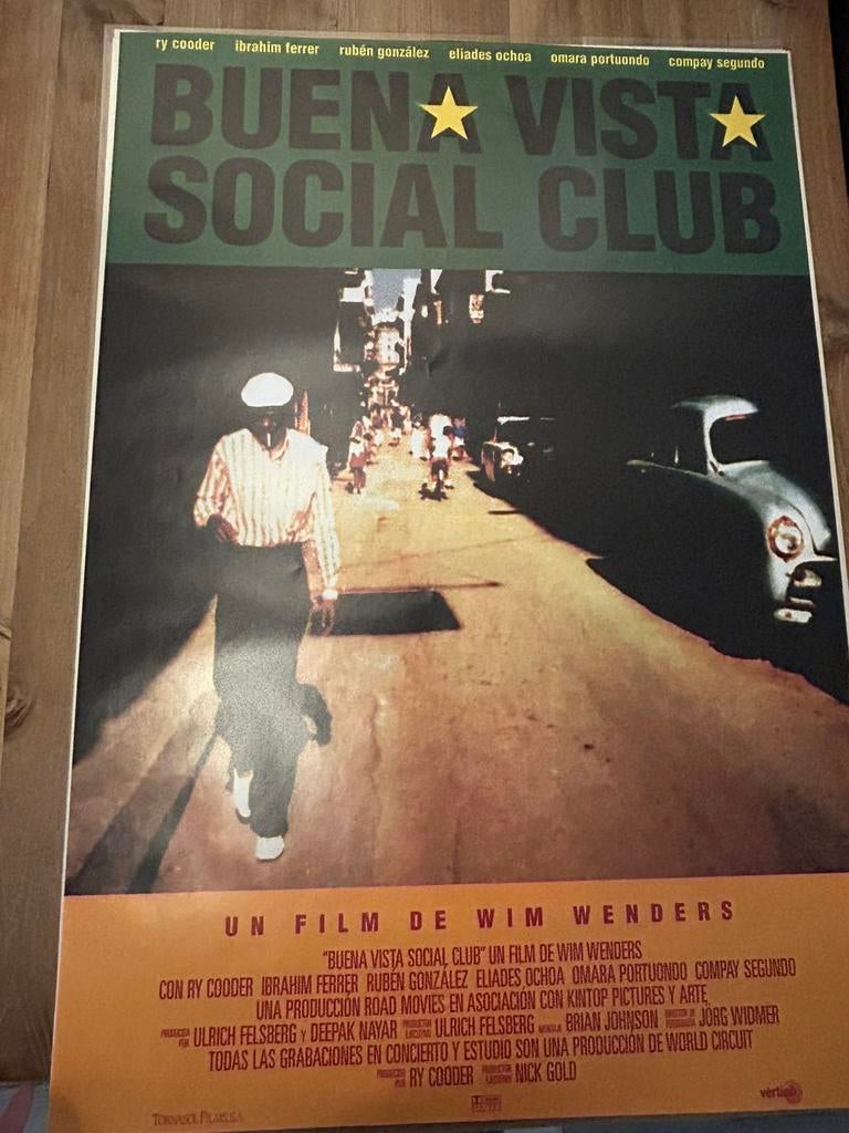 Filmposter Buena Vista social club, Verzamelen, Ophalen, Gebruikt, A1 t/m A3, Film en Tv