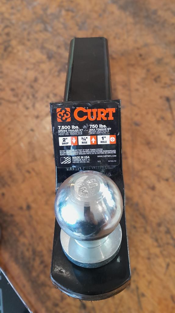 Trekhaak-schuifstuk Amerikaans 2", Info@curtmfg.com, 4100 EDISON LAKES PKWY, SUITE 320, MISHAWAKA, IN 46545, Curt Mfg, Nieuw