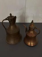 Set van 2 Antieke Koperen Kannetjes, Ophalen of Verzenden, Koper