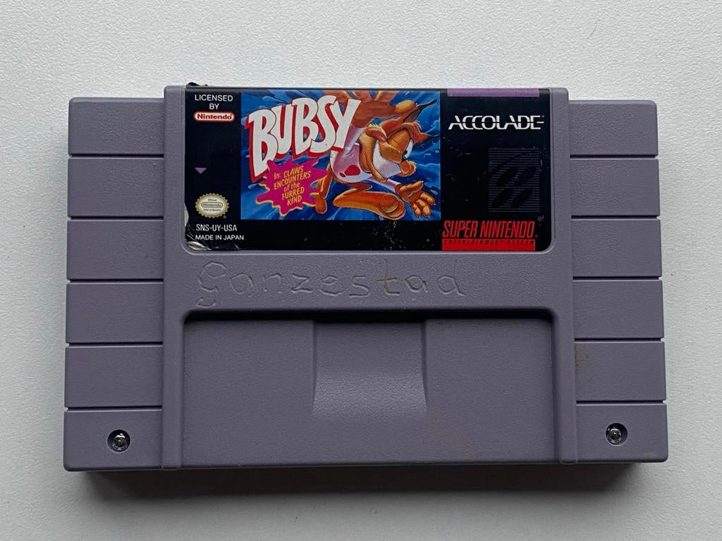 Bubsy in Claws Encounters of the Furred Kind - SNES, Spelcomputers en Games, Games | Nintendo Super NES, Gebruikt, 1 speler, Ophalen of Verzenden