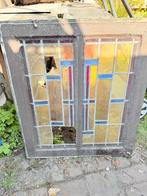 Oude glas in lood ramen, Doe-het-zelf en Verbouw, Glas en Ramen, Ophalen, Gebruikt, Minder dan 80 cm, Glas in lood