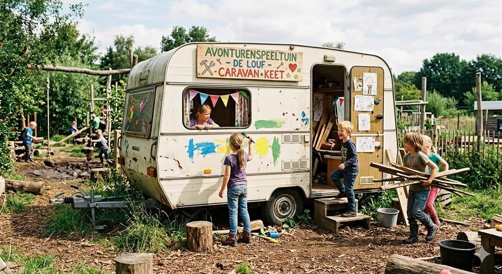 Gezocht Caravan voor avonturenspeeltuin, Ophalen