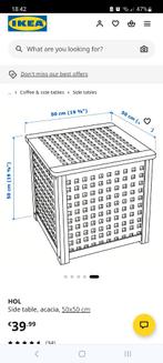 Tafel - side table - wooden box IKEA, Ophalen, 50 tot 100 cm, Zo goed als nieuw, Ikea