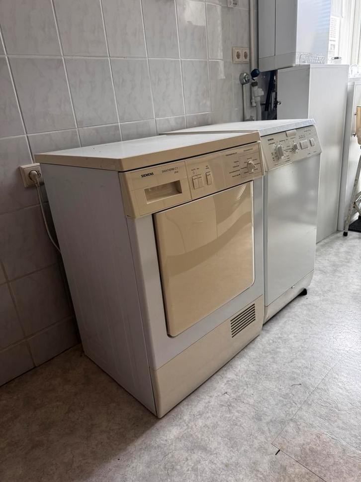 Wasmachine + droger, Witgoed en Apparatuur, Wasmachines, Gebruikt, Minder dan 85 cm, 1200 tot 1600 toeren, Ophalen