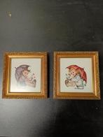 Hummel borduurwerk in lijst - 2 stuks, Minder dan 50 cm, Ophalen of Verzenden, Zo goed als nieuw, Minder dan 50 cm