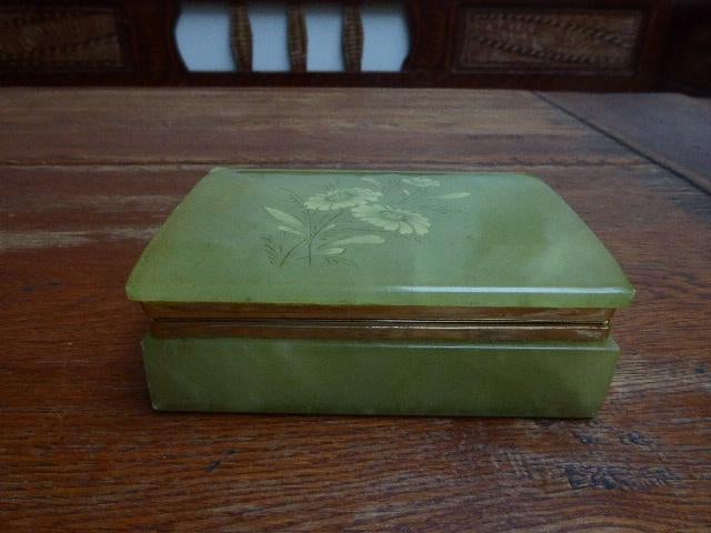 Vintage albasten doos., Antiek en Kunst, Antiek | Woonaccessoires, Ophalen of Verzenden