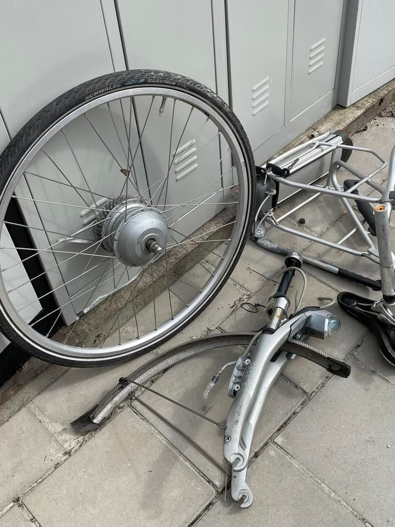 Gazelle Orange innergy onderdelen voorwiel 28 inch, Fietsen en Brommers, Fietsonderdelen, Gebruikt, Aluminium, Ophalen, Elektrische fiets