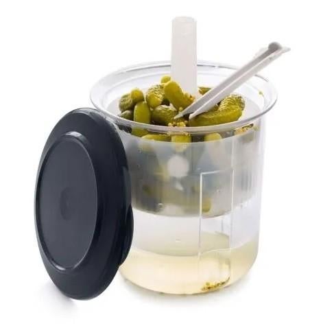 Tupperware Pick-A-Deli container augurken zilveruitjes zgan, Huis en Inrichting, Keuken | Tupperware, Zo goed als nieuw, Bus of Trommel