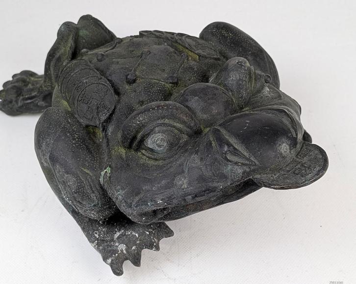 Groot beeld van een feng shui geldpad (Chan Chu of, Antiek en Kunst, Antiek | Koper en Brons, Brons, Ophalen