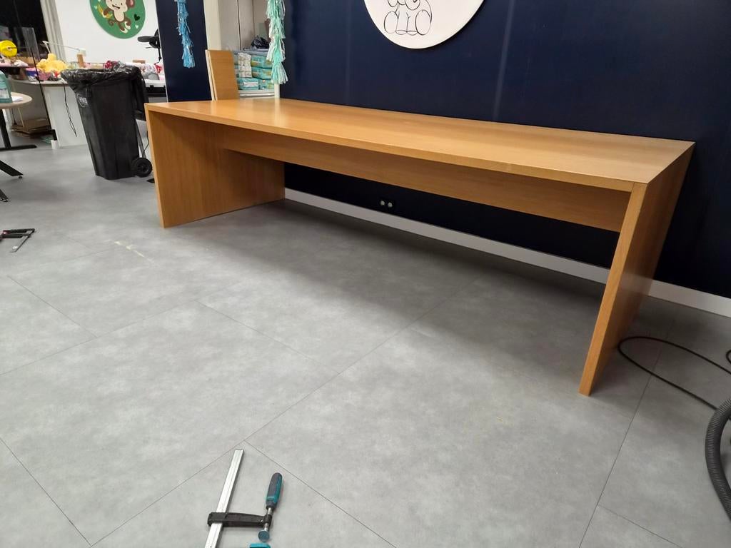Massieve houten tafel van 3 meter – werktafel, Ophalen, 25 tot 50 cm, Rechthoekig, 200 cm of meer